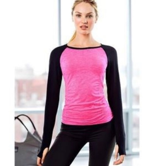 Victoria's Secret Tops - NWT VSX PINK STUDIO LONG SLEEVE T-SHIRT ❤️